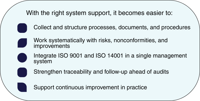 ISO 9001 och ISO 14001 - infographic #3 - eng