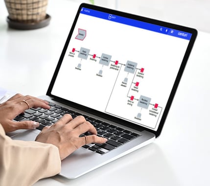 image of a woman writing on a keyboard