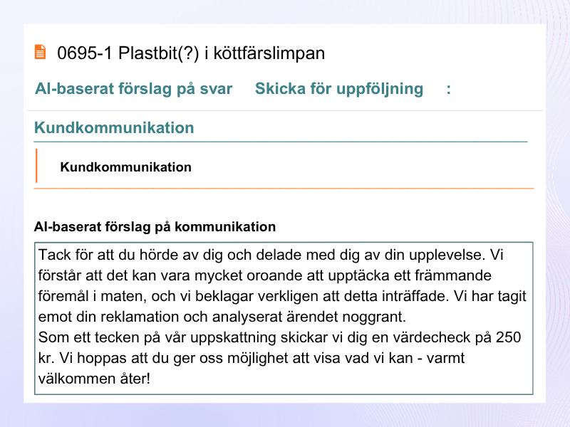 bild på AI-baserat förslag på kommunikation - SE