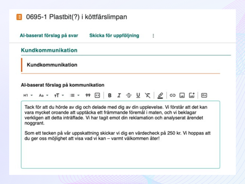 Centuri-AI-åtgärdsförslag
