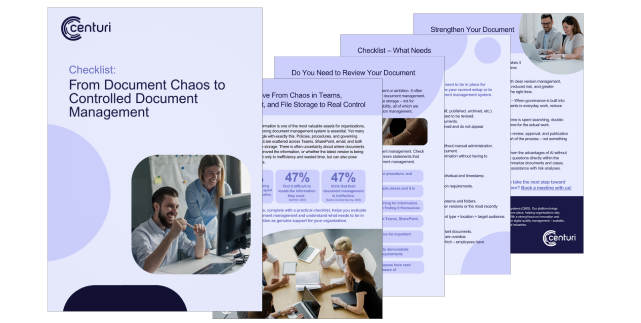 Preview of checklist - From Document Chaos to Controlled Document Management