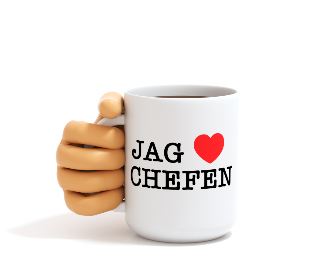 Jag älskar chefen mugg