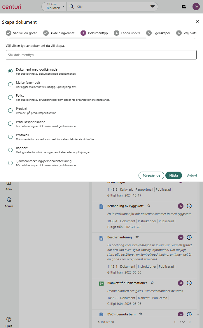 bild på hur man skapar ett dokument